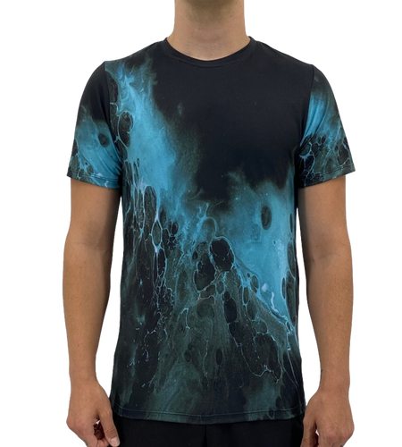 Black Blue Splash Men's T-shirt