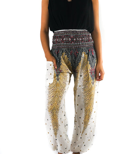 WHITE PEACOCK Women Boho Pants Hippie Pants Yoga